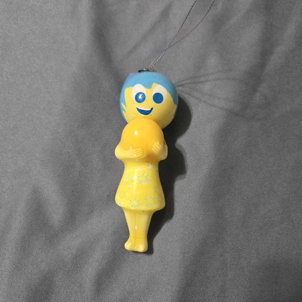 Hallmark Disney Pixar Inside Out Joy Decoupage Christmas tree ornament, "Rare"
